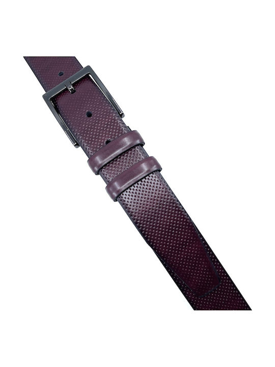 Men's Belt Leather Burgundy