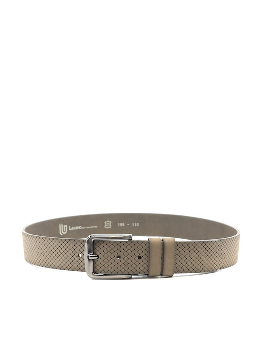 Men's Belt Leather Beige