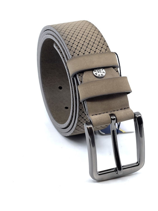 Men's Belt Leather Beige