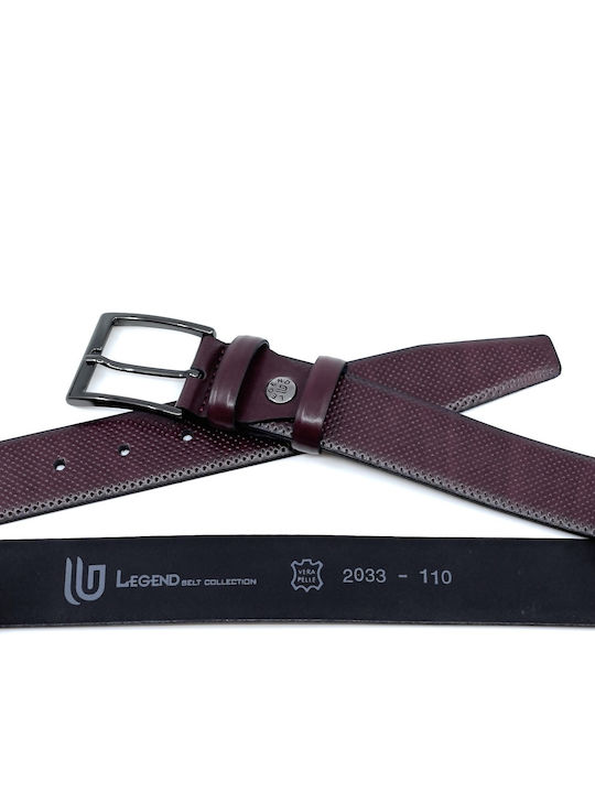 Men's Belt Leather Burgundy