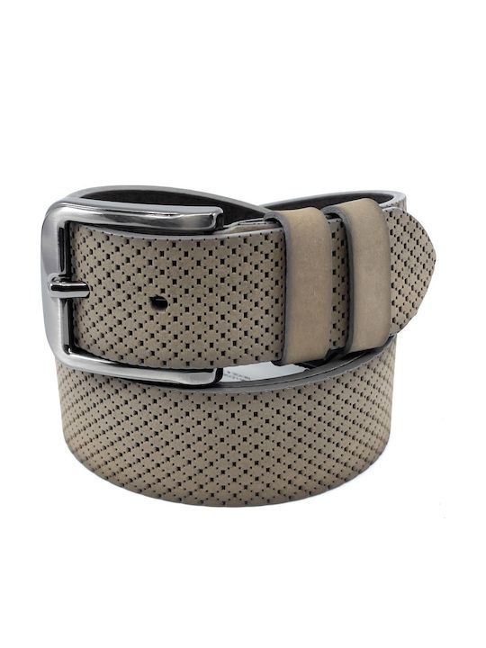 Men's Belt Leather Beige