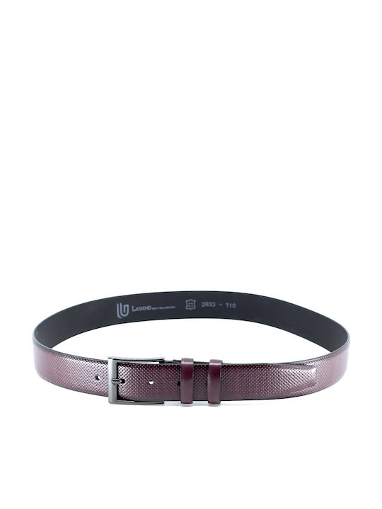 Men's Belt Leather Burgundy