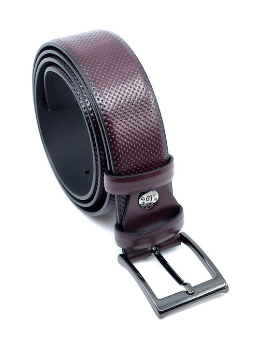 Men's Belt Leather Burgundy