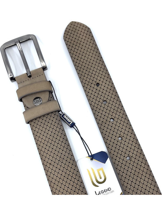 Men's Belt Leather Beige
