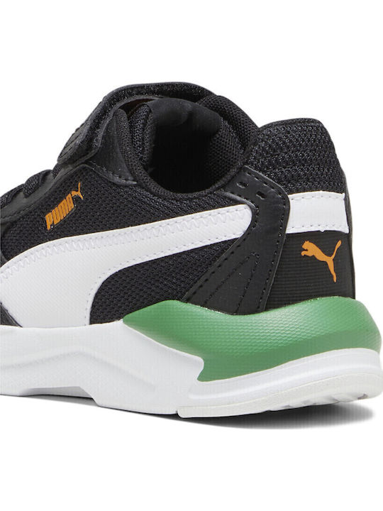 X-Ray Kids Sports Shoes Running with Hoop & Loop Closure Black