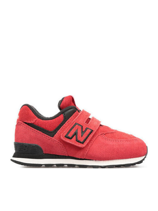 574 Kids Sneakers with Scratch Red