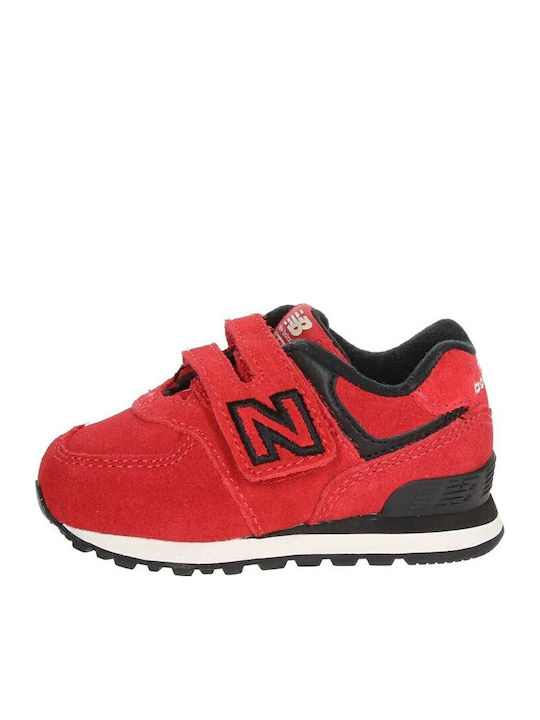 574 Kids Sneakers with Scratch Red