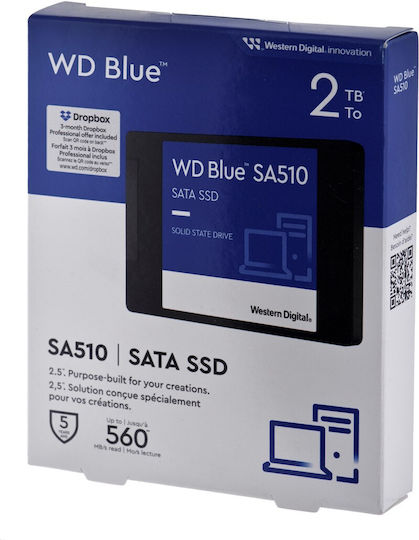 Western Digital SA510 SSD 2TB 2.5'' Type with SATA III Connection WDS200T3B0A