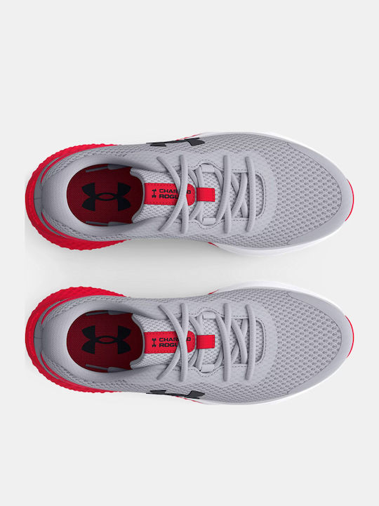 Charged Rogue 3 Kids Sports Shoes Running with Laces Gray