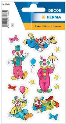 Herma Stickers Clowns Glittery for Children 3++ Years