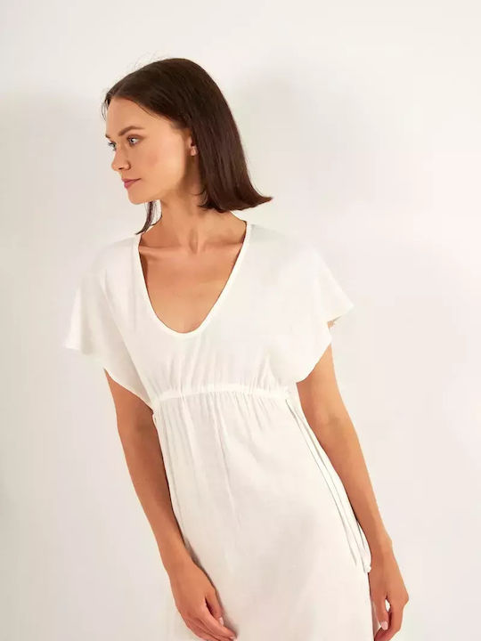 Harmony Damen Kleid Strand Weiß