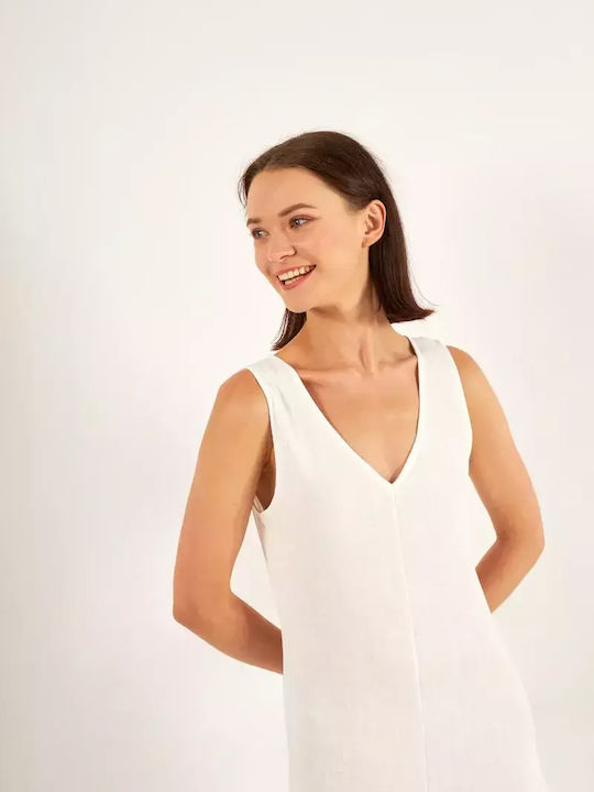 Harmony Γυναικείο Φόρεμα Παραλίας Λευκό