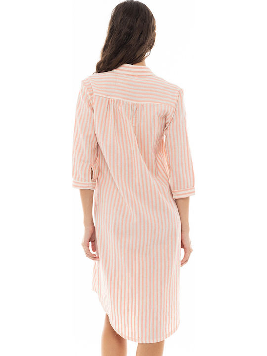 Pink Label Damen Kleid Strand Orange