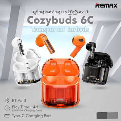 Remax Cozybuds 6C Bluetooth Handsfree Earphones with Charging Case Whitά