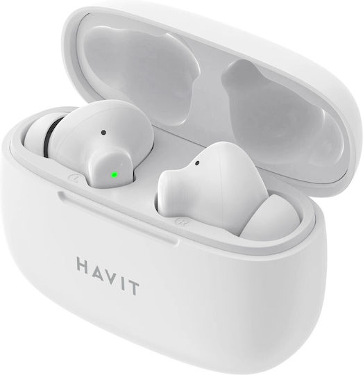 Havit TW967 In-ear Bluetooth Handsfree Căști cu Carcasă de Încărcare Alb