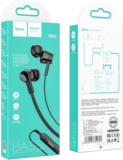 Hoco M86 In-ear Handsfree με Βύσμα 3.5mm Λευκό