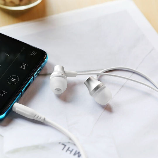 Borofone BM52 In-ear Handsfree with 3.5mm Connector Silver