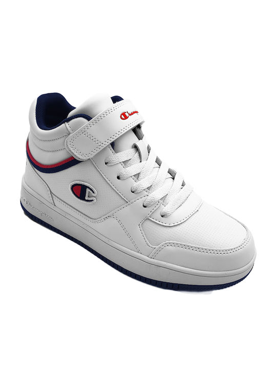 Champion Kids Sports Shoes Basketball GS Rebound Mid White