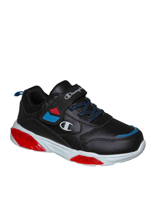 Wave Αθλητικά Παιδικά Παπούτσια Running με Σκρατς Μαύρα