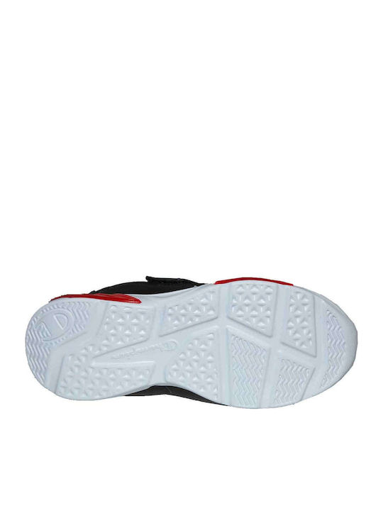 Wave Αθλητικά Παιδικά Παπούτσια Running με Σκρατς Μαύρα