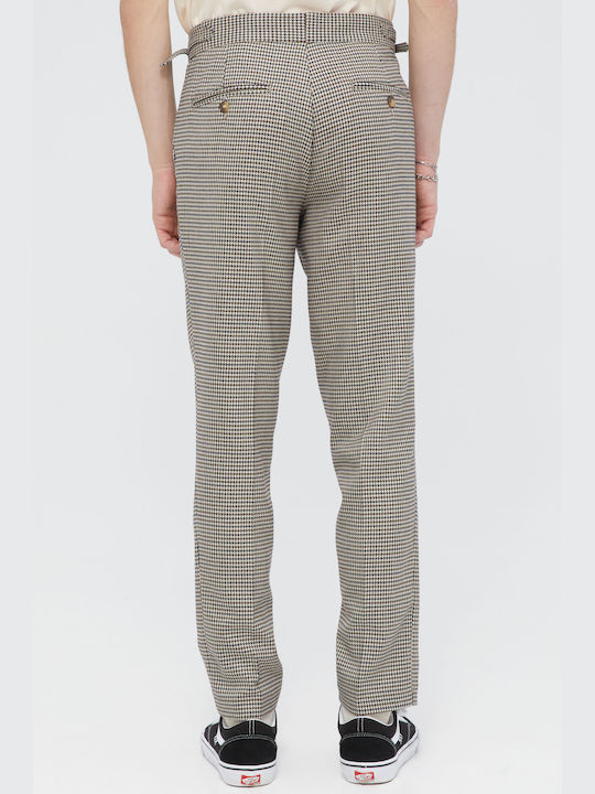 Aristoteli Bitsiani Men's Trousers in Relaxed Fit Beige