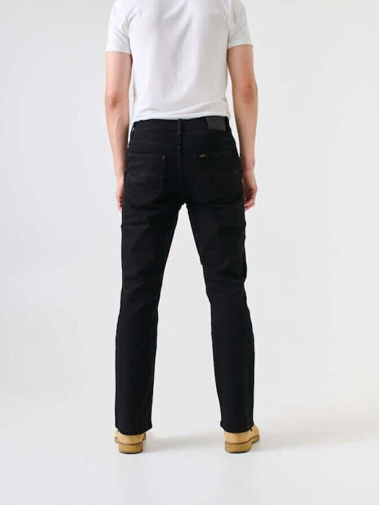 Hose Elastisch in Bootcut-Passform Schwarz