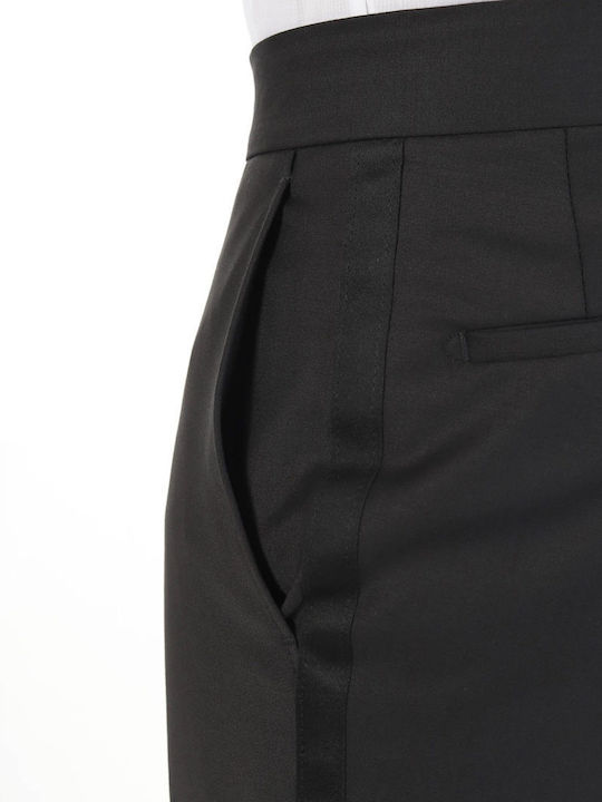 Trousers Suit Elastic in Slim Fit Black