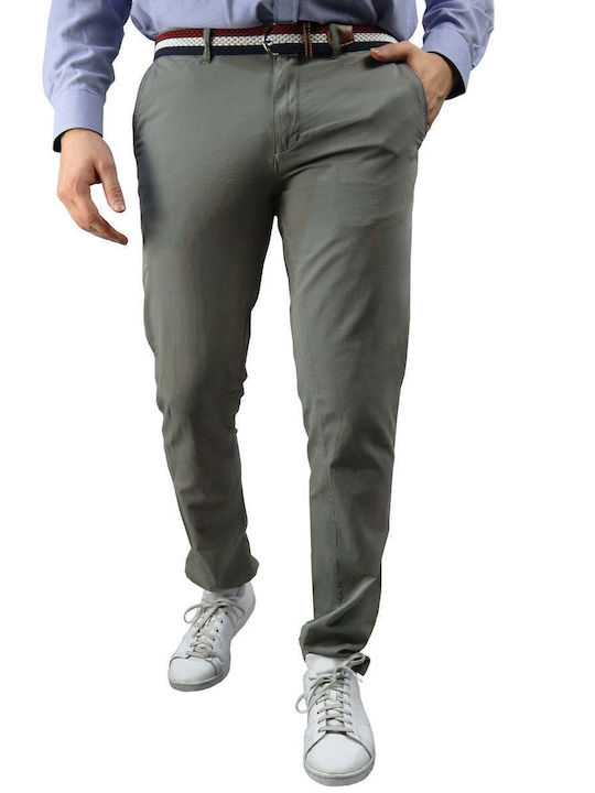 Lexton Men's Trousers Chino in Regular Fit Gray