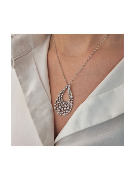 Arapinis Necklace from Silver with Zircon