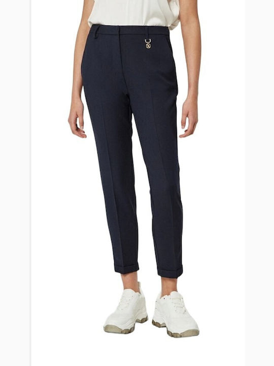 BSB Women's Fabric Trousers in Regular Fit Navy Blue