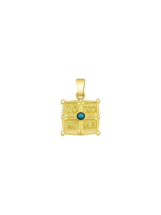 Eforo Necklace Constantine Amulet from Gold 14K