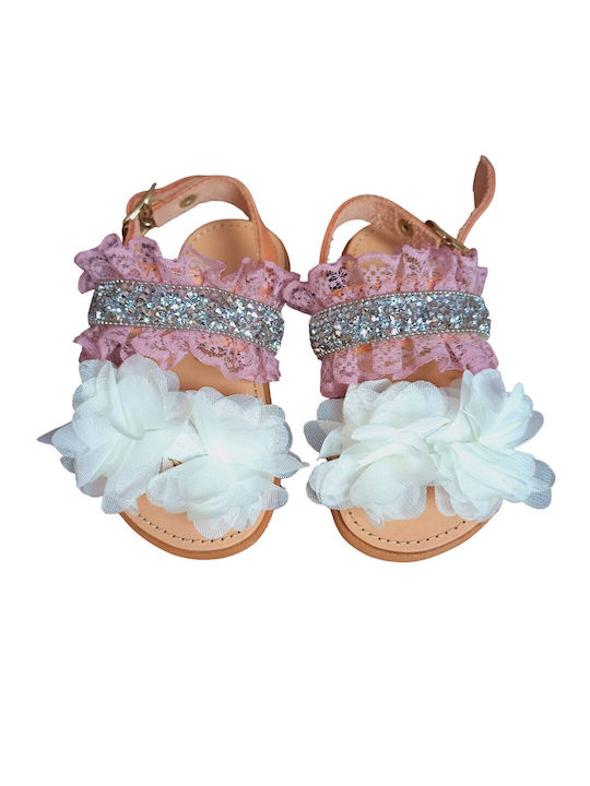 Fashion Beads Kids' Sandals White