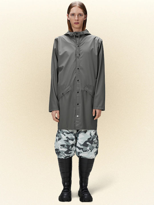 Rains Men's Jacket Waterproof and Windproof Gray