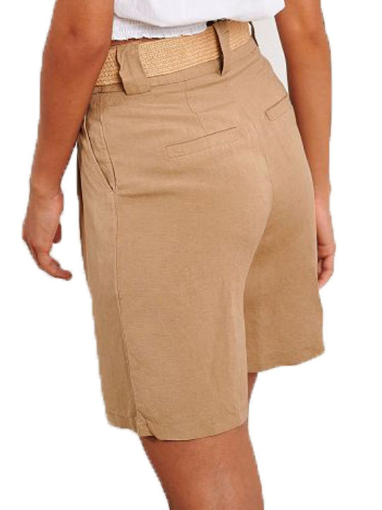 Attrattivo Damen Bermuda Leinen Beige