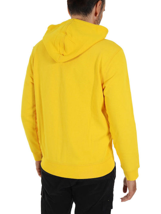 Hugo Boss Men's Sweatshirt with Hood and Pockets Yellow