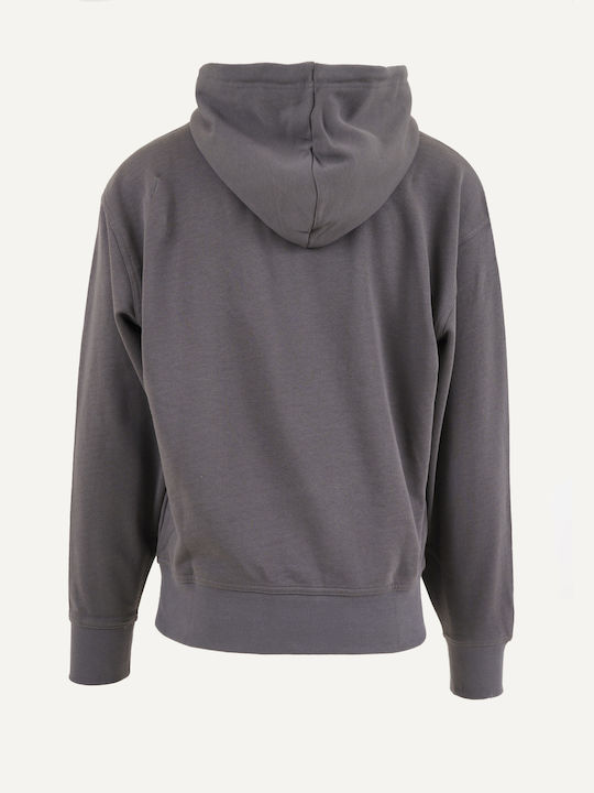 Hugo Boss Men's Sweatshirt with Hood and Pockets Gray