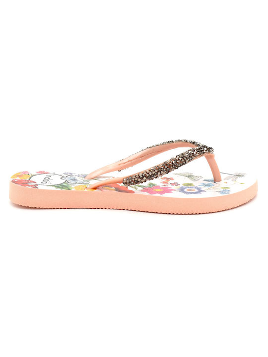 Flip-flops cu pietricele Indaia roz 4123-1501-016 ROSE