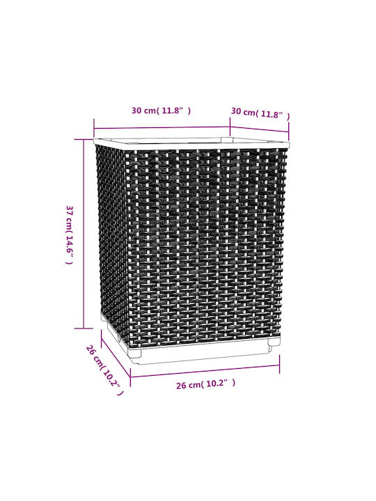 vidaXL Set 4 Planter Box-uri Din Plastic Albe 30 cm