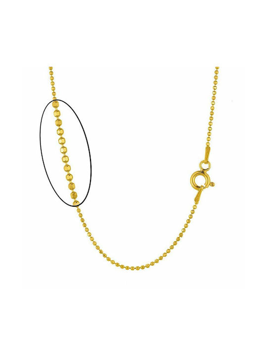 Amor Amor Silver Chain Neck Gold-plated Thin Thickness 1.2mm and Length 45cm