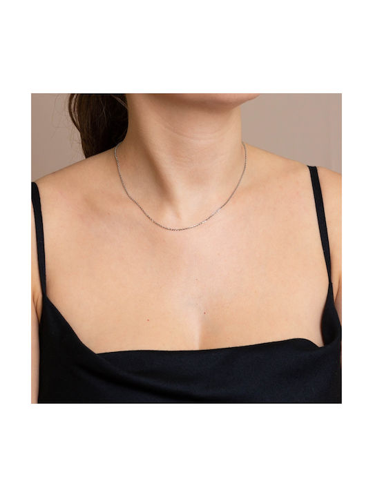 Skaras Jewels Damen Silberne Kette Nacken