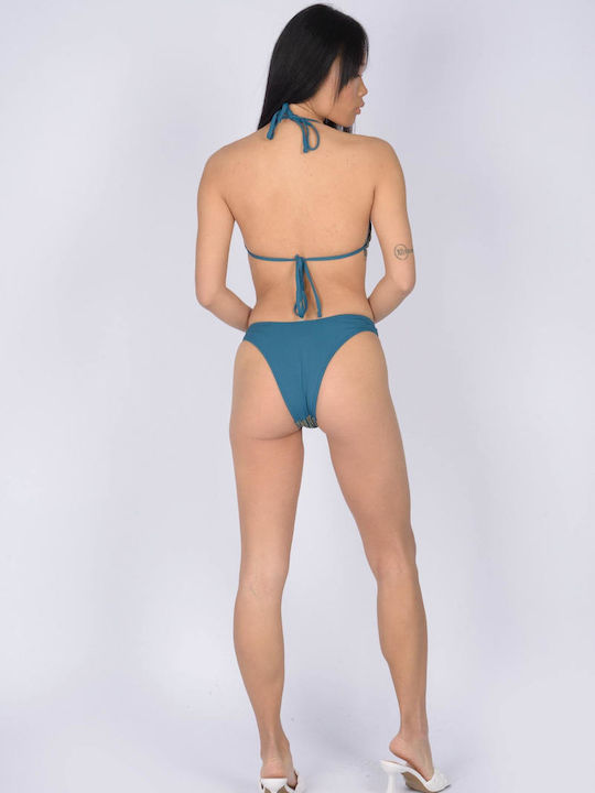 Set Bikini Triunghi Albastru