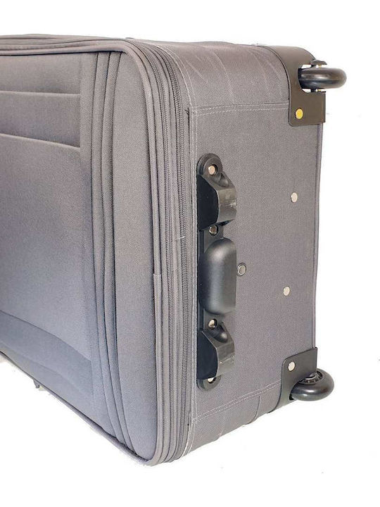 Diplomat Set Seria De Bază Din Material Textil Valize De Călătorie Din Material Textil Gri Cu Înălțime Maximă 64 Cm Cu 2 Roți Set 2 Bucăți