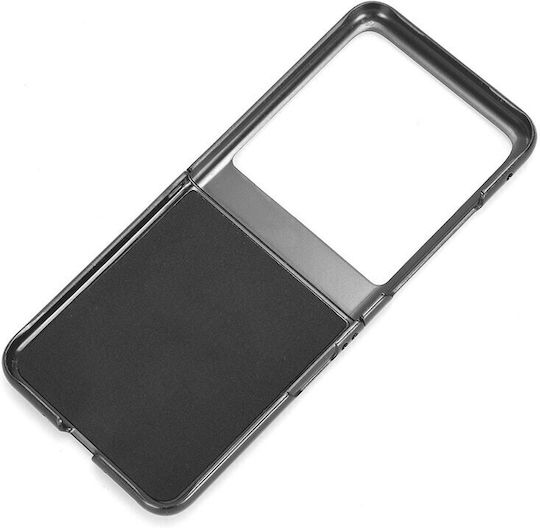 Leather Litchi Back Cover Δερμάτινο / Πλαστικό Γκρι (Razr 40 Ultra)
