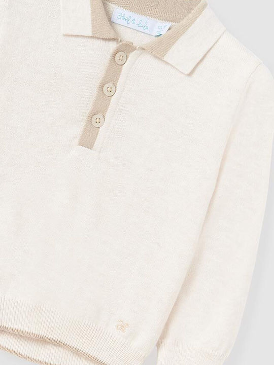 Kids' Polo Long Sleeve Beige