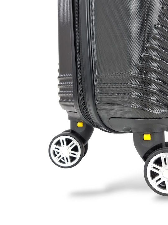 Ormi Cabin Travel Suitcase Hard Black with 4 Wheels Height 52cm ESH-DNMA