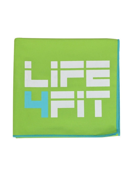 Lifefit Quick Dry Покривка за фитнес Зала Микрофибър Зелена 140x70см