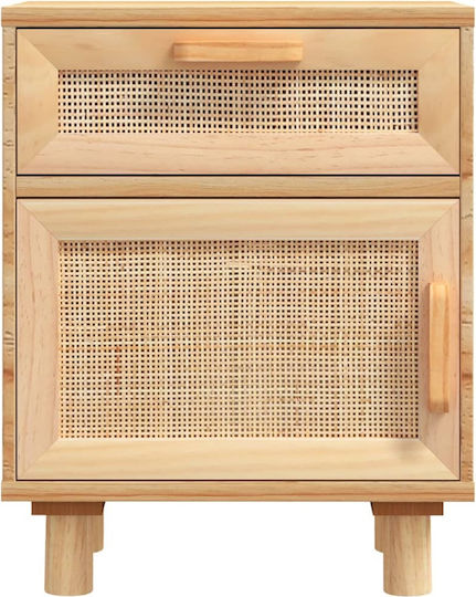 Nachttische Beige 2Stück 40x30x50cm