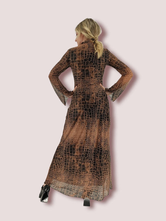Maxi Dress for Wedding - Christening Brown