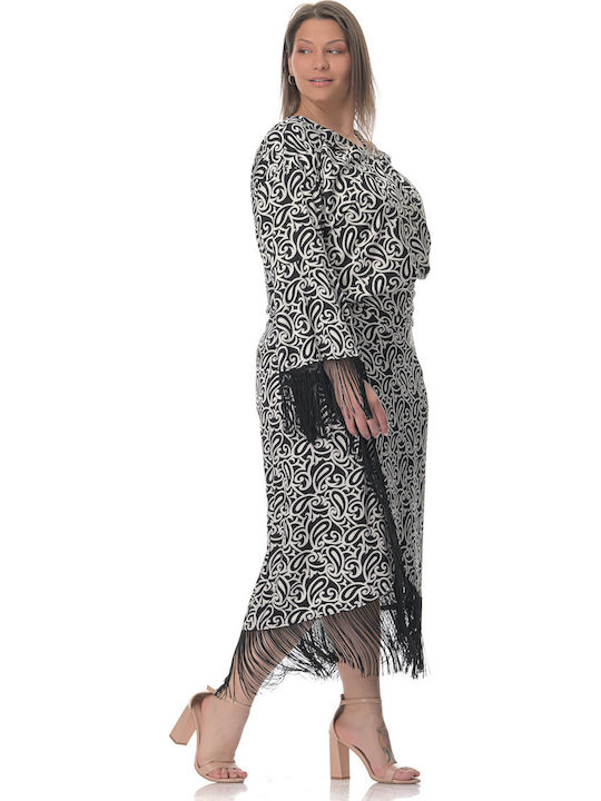 Σετ με Ψηλόμεση Maxi Φούστα Floral Μαύρο