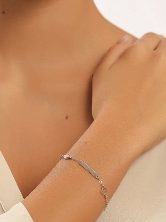 Eforo Kids Bracelet ID with Heart & Evil Eye
